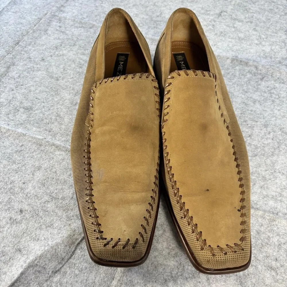 Mezlan Armstrong Loafers 68398 Mens Size 12 Light Brown Suede Made in Spain